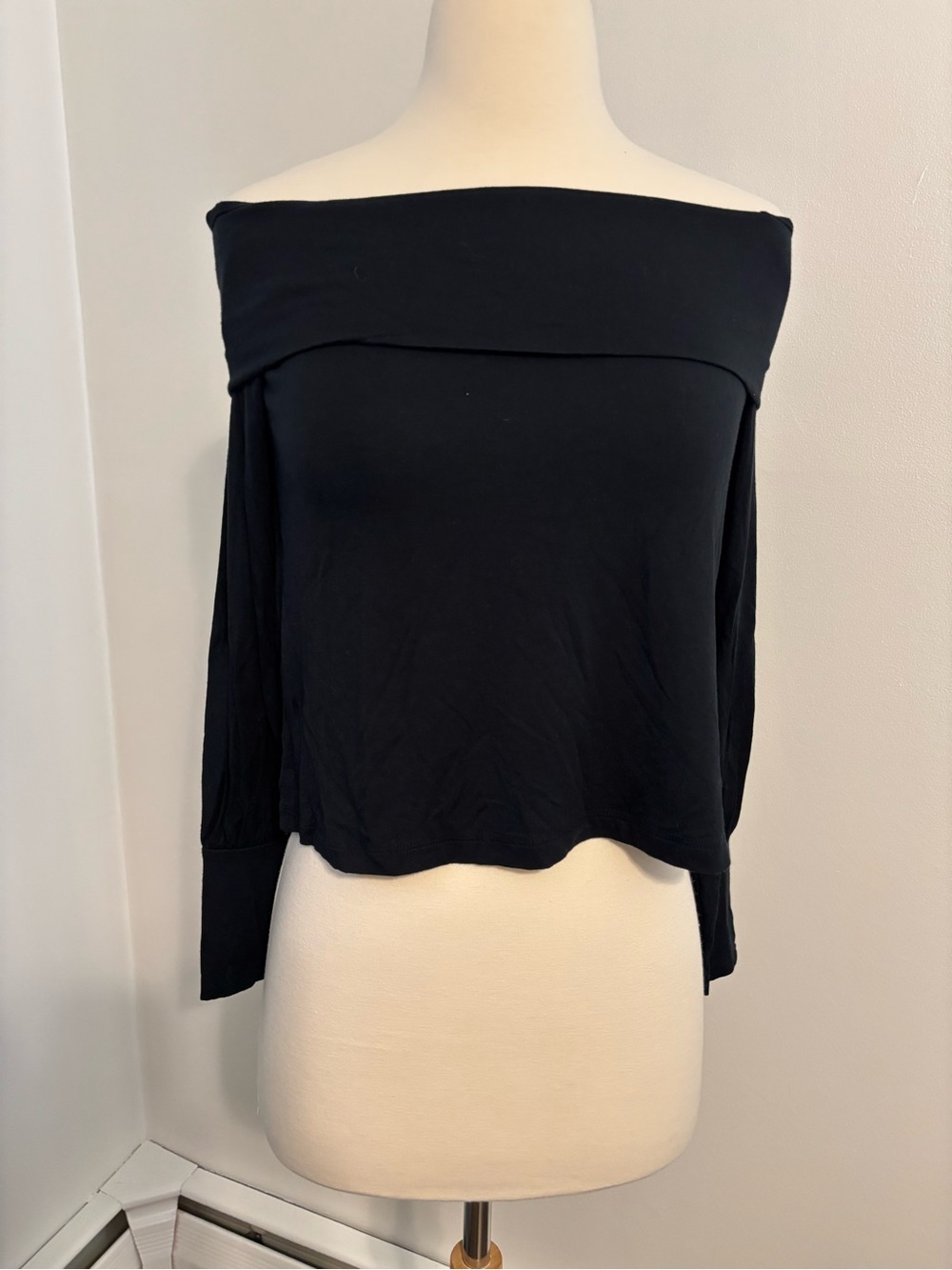 Abercrombie & Fitch Black Soft Drapey Top